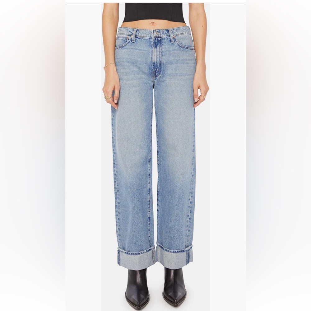 MOTHER Light Blue Straight Leg Jeans - Picture 1 of 8